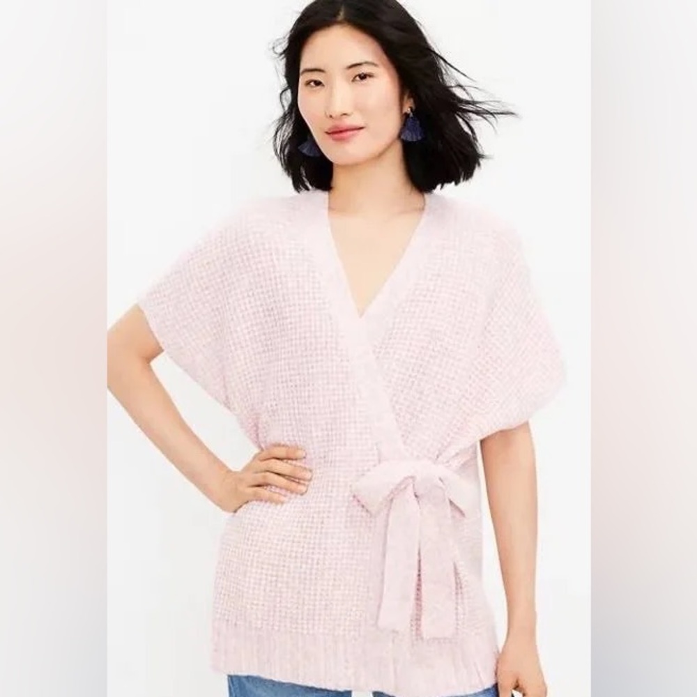 NWT LOFT Space-dye Belted Sweater Wrap